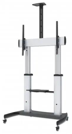 Manhattan Trolley Mount Stand for TV & Monitors, For screens: 60" to 100",VESA compatibility:all between 200x200 to 800x600mm -check the dimensions of the four mounting holes on back of screen to ensure it fits,Max 100kg,Height adjustable 1200 to 1685mm,LFD,Bracket