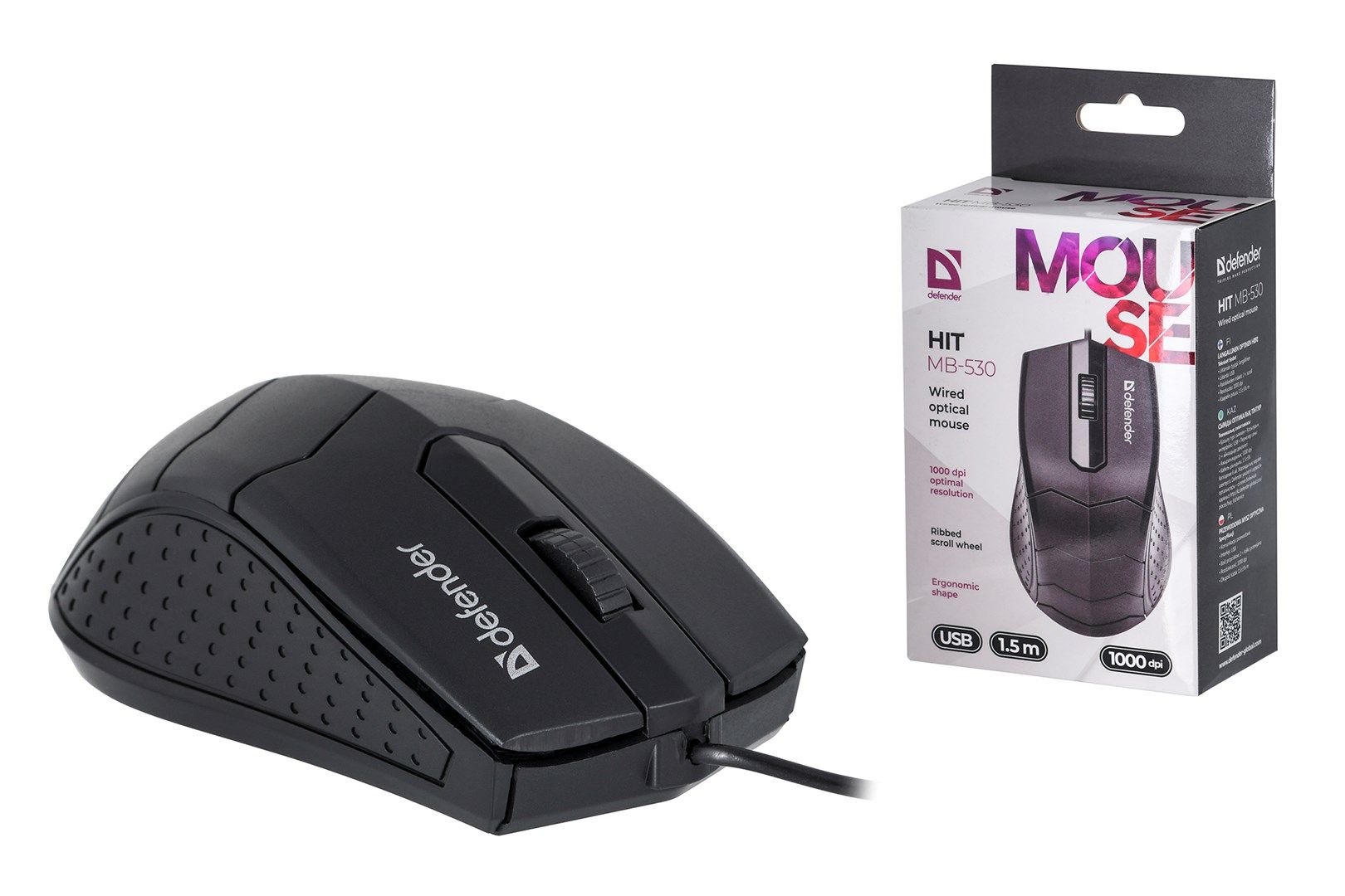Defender HIT MB-530 mouse Office Ambidextrous USB Type-A Optical 1000 DPI