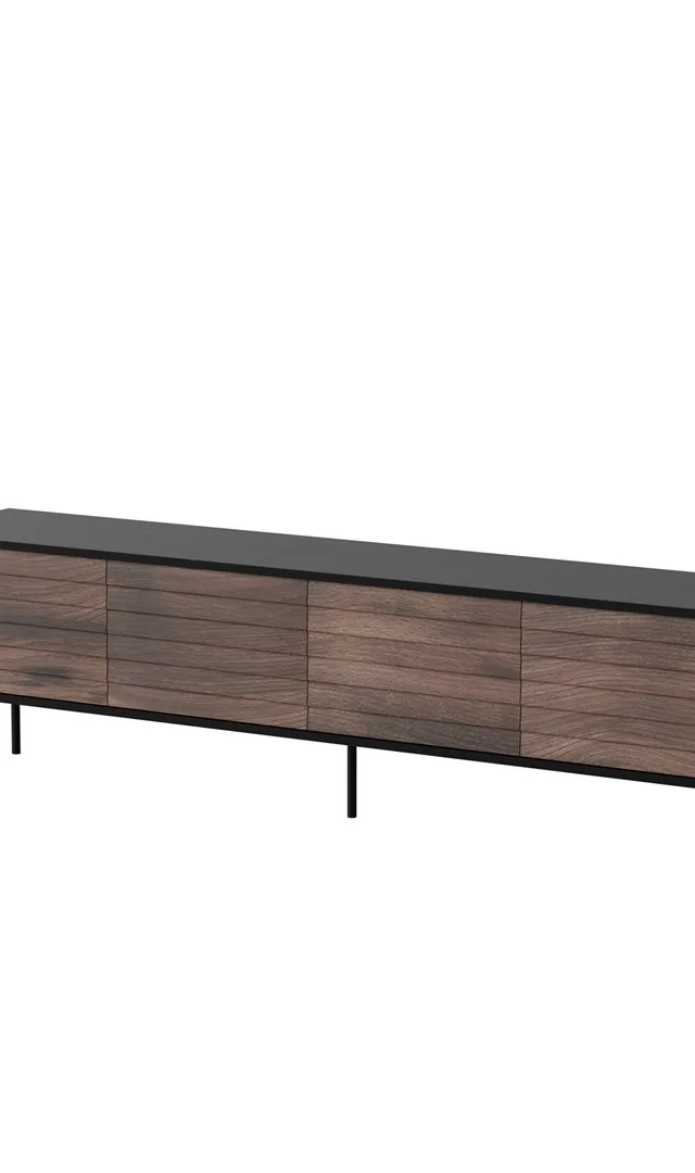Cama CORTINA 4D TV Cabinet 200x40x55 Black/Walnut