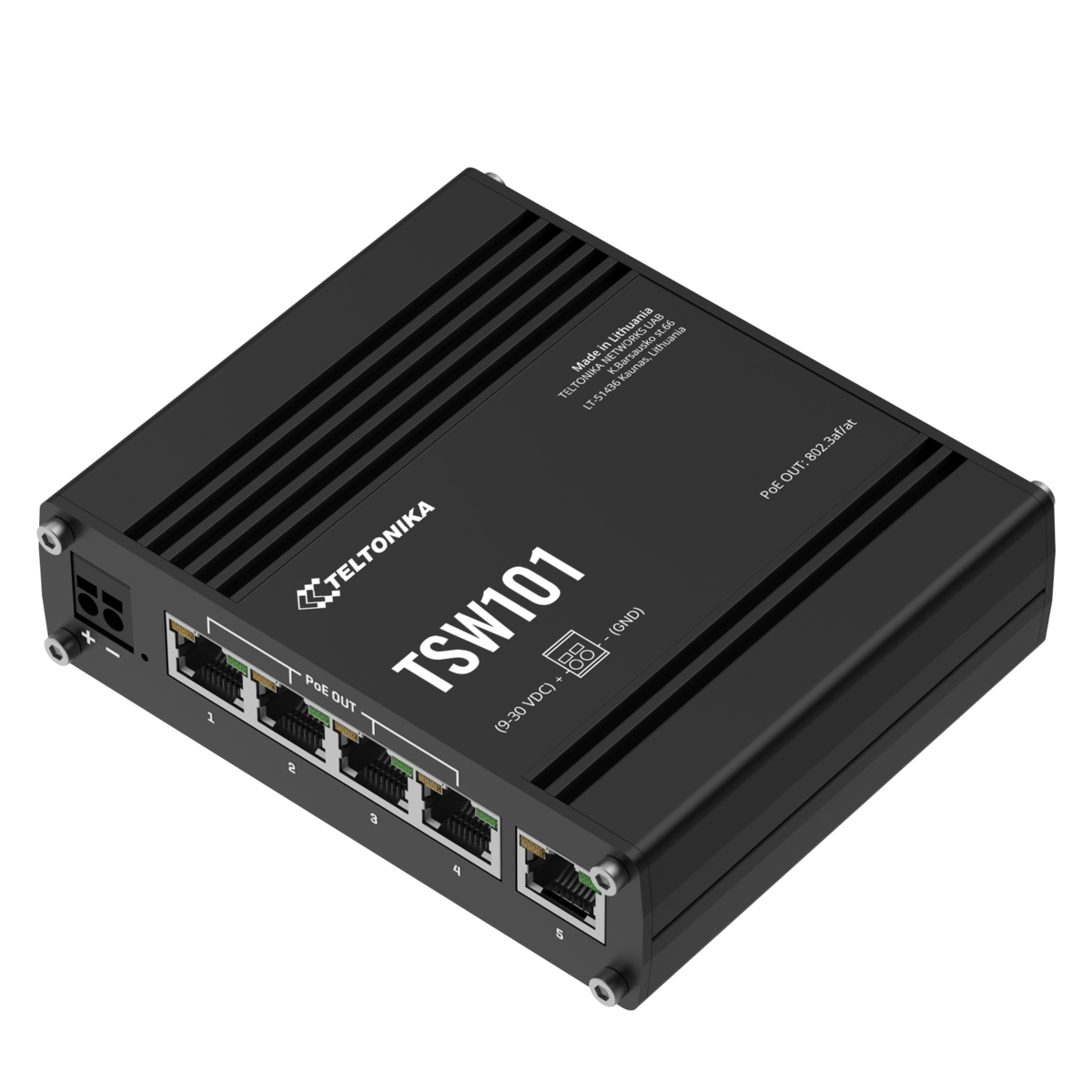 Teltonika TSW101 Gigabit Ethernet (10/100/1000) Power over Ethernet (PoE) Metallic