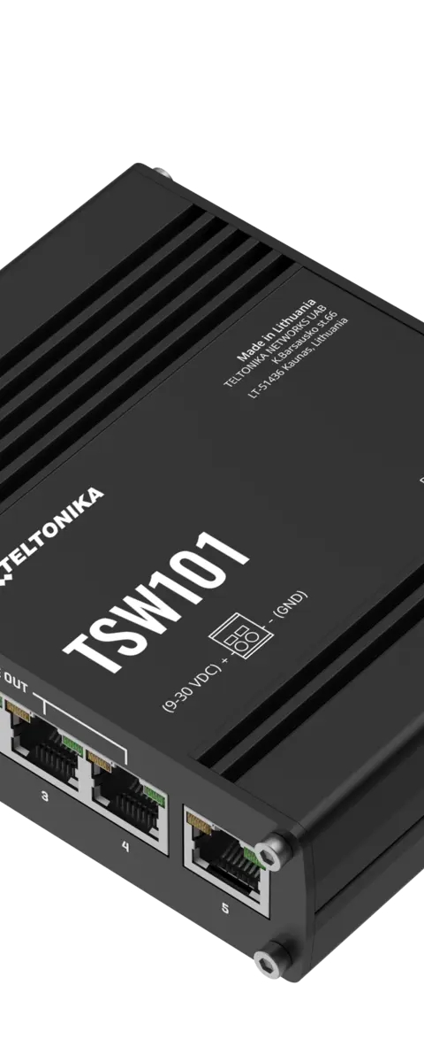 Teltonika TSW101 Gigabit Ethernet (10/100/1000) Power over Ethernet (PoE) Metallic