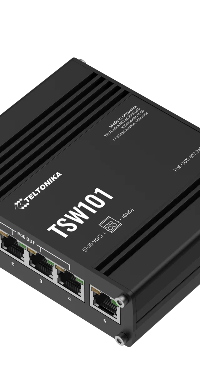 Teltonika TSW101 Gigabit Ethernet (10/100/1000) Power over Ethernet (PoE) Metallic