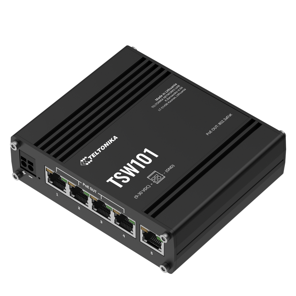 Teltonika TSW101 Gigabit Ethernet (10/100/1000) Power over Ethernet (PoE) Metallic