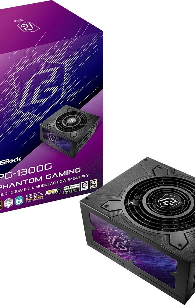 Asrock Phantom Gaming PG-1300G power supply unit 1300 W 20+4 pin ATX ATX Black
