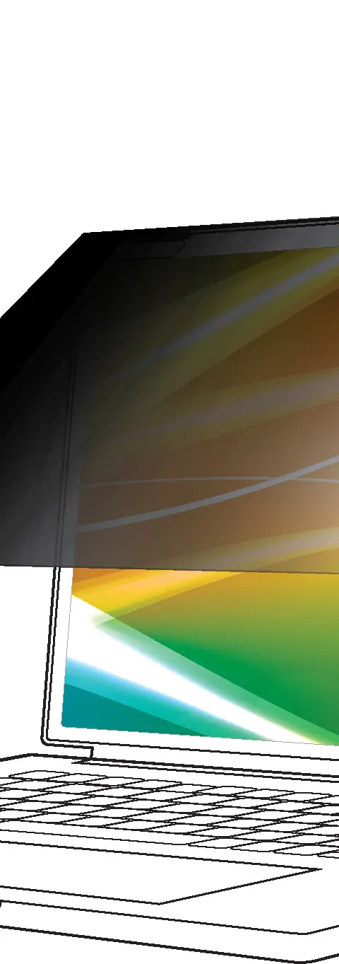 3M Bright Screen Privacy Filter for 14in Full Screen Laptop, 16:9, BP140W9E