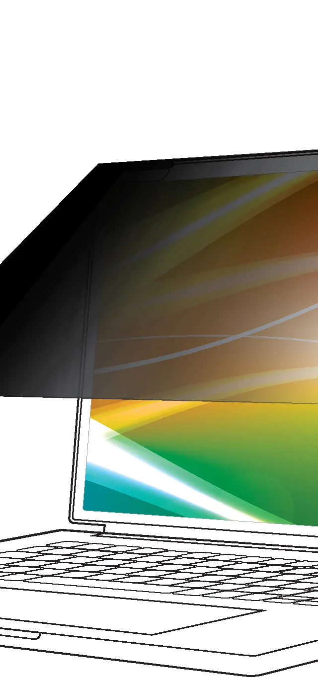 3M Bright Screen Privacy Filter for 14in Full Screen Laptop, 16:9, BP140W9E