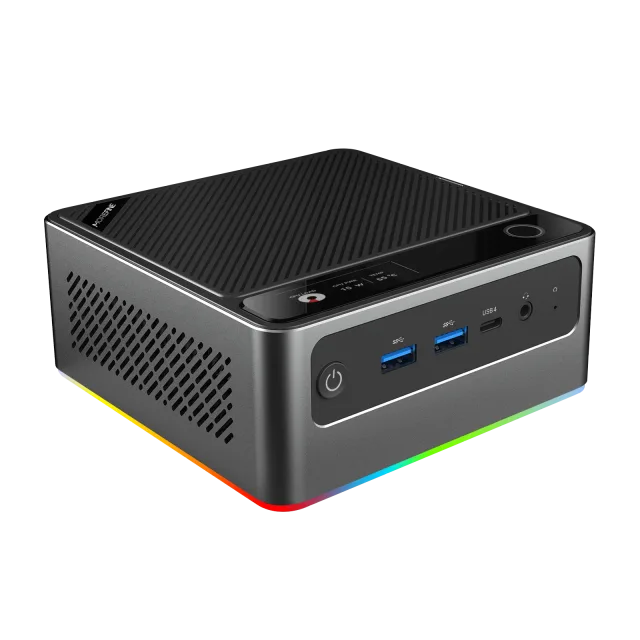 Qoobe U155H Mini PC with Core Ultra 7 155H/16GB/512GB SSD/Windows 11 Pro, black (branded as Morefine)