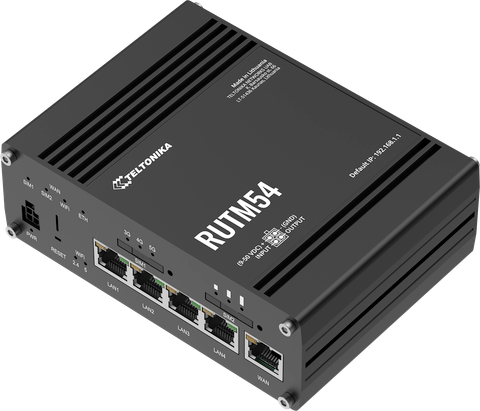 Teltonika RUTM54 wireless router Gigabit Ethernet Dual-band (2.4 GHz / 5 GHz) 5G Black