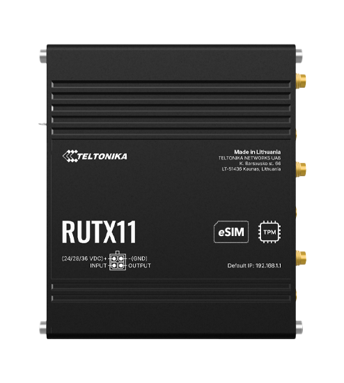 Teltonika Router RUTX11 LTE CAT6 Router WLAN, Dual Band WiFi (Wave-2 802.11ac), 4x Gigabit LAN Port, Bluetooth, 2 SIM, USB, GNSS, M2M
