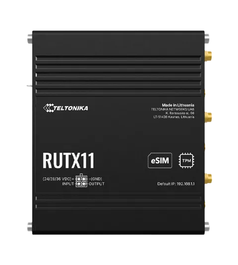 Teltonika Router RUTX11 LTE CAT6 Router WLAN, Dual Band WiFi (Wave-2 802.11ac), 4x Gigabit LAN Port, Bluetooth, 2 SIM, USB, GNSS, M2M
