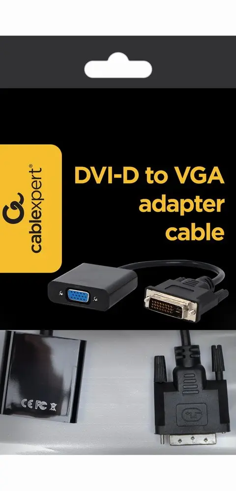 Gembird A-DVID-VGAF-01 video cable adapter 0.2 m DVI-D VGA (D-Sub) Black