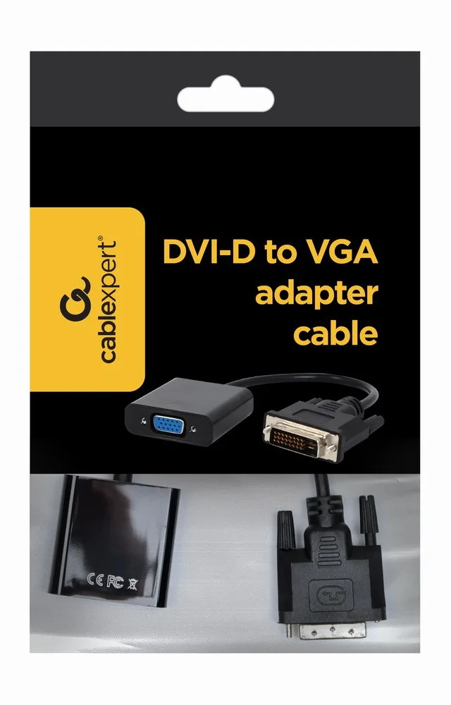 Gembird A-DVID-VGAF-01 video cable adapter 0.2 m DVI-D VGA (D-Sub) Black