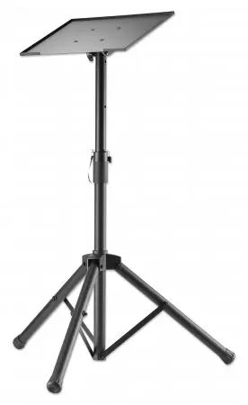 Manhattan Tripod Floor Mount for TV/Monitor/Projector/Laptop, For screens: 13" to 32", VESA compatibility: 75x75 and 100x100mm - check the dimensions of the four mounting holes on back of screen to ensure it fits, Max 15kg, Height Adjustable, Black, Bracket