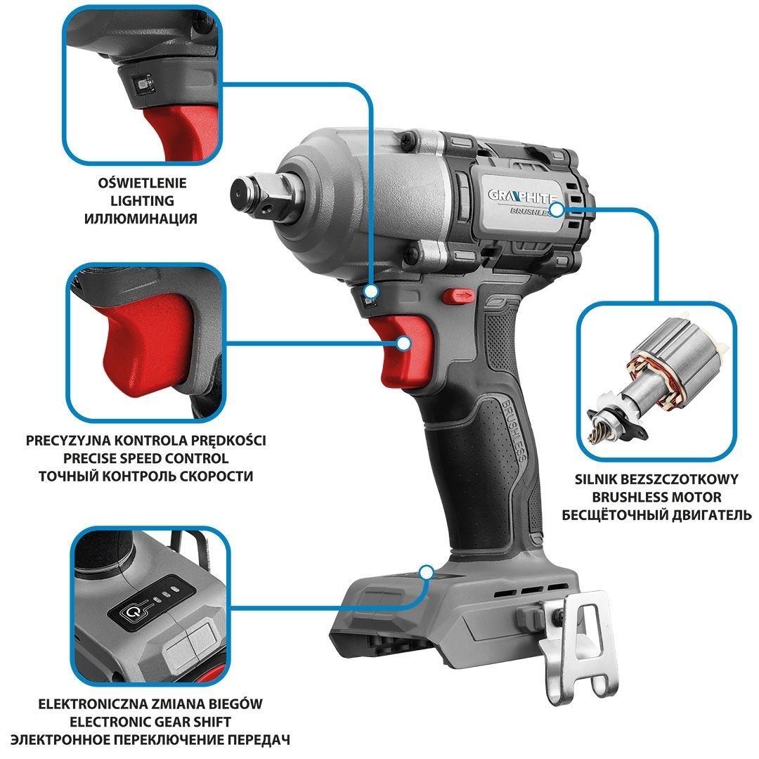 Nm Energy Brushless Impact Wrench 450