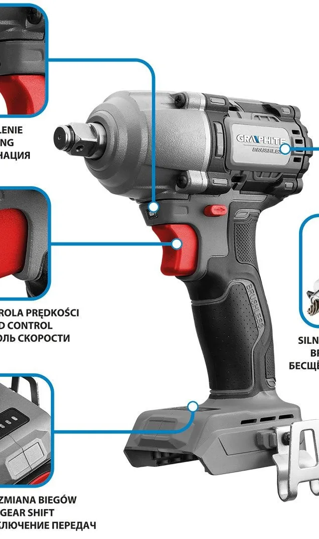 Nm Energy Brushless Impact Wrench 450