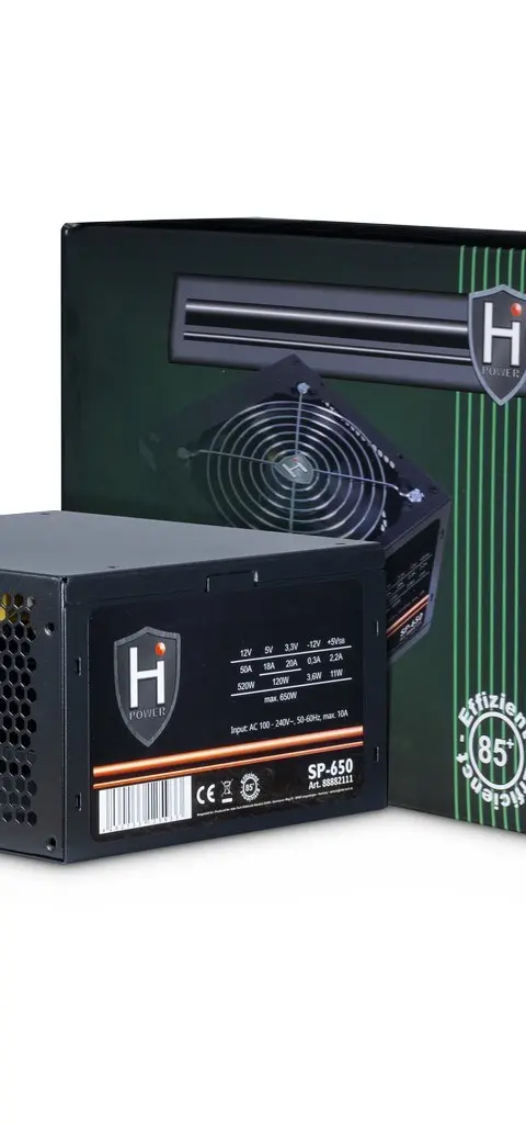 Inter-Tech HIPOWER SP-650 power supply unit 650 W 20+4 pin ATX ATX Black