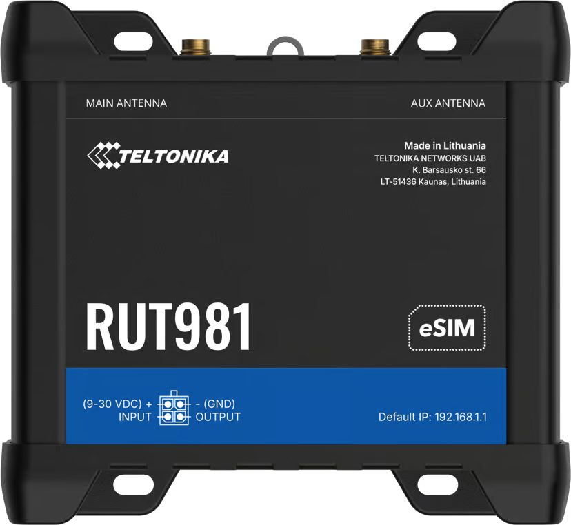 TELTONIKA RUT981 CAT4 LTE Router Dual SIM Und ESIM