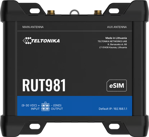 TELTONIKA RUT981 CAT4 LTE Router Dual SIM Und ESIM