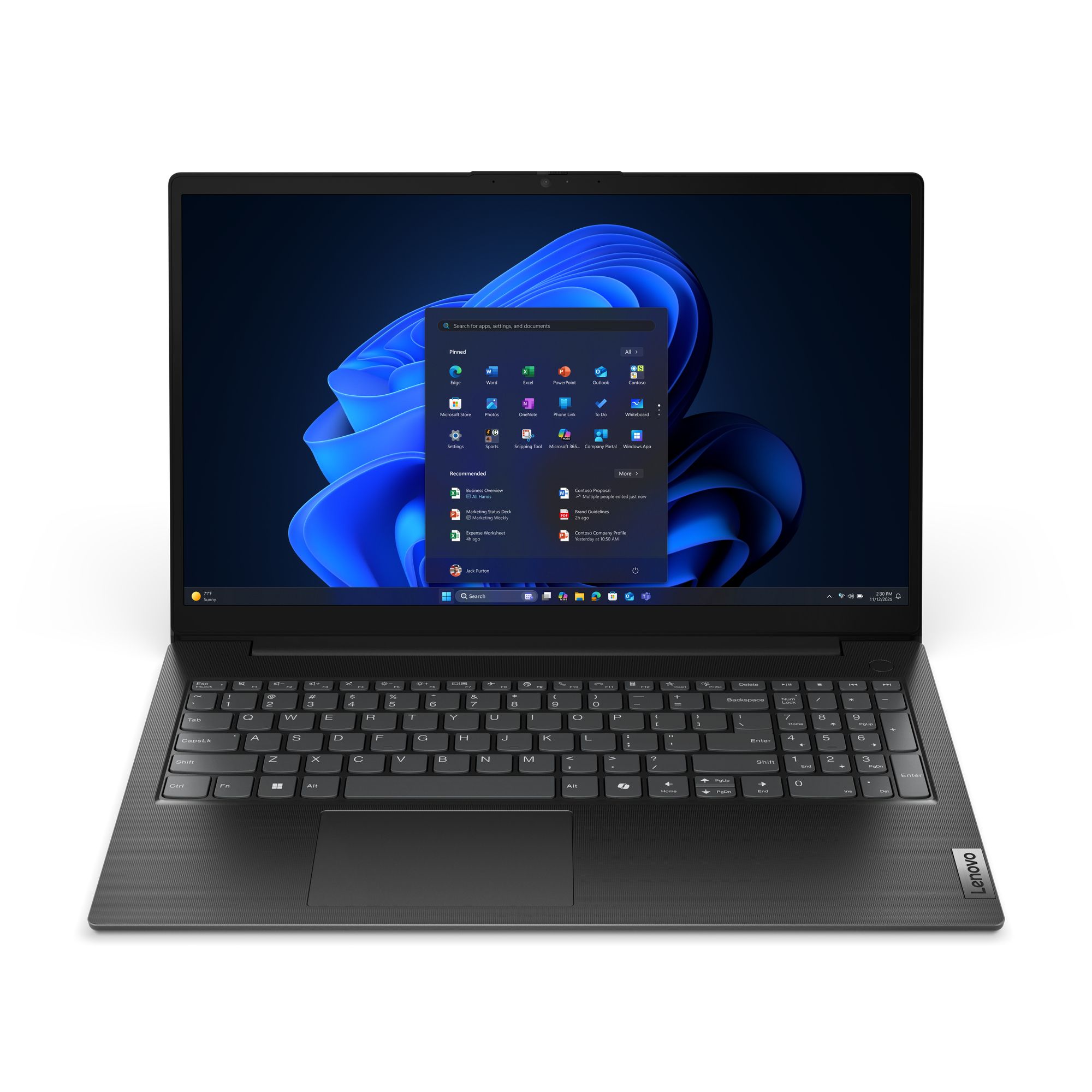 Lenovo V15 G6 ARP AMD Ryzen™ 5 150 Laptop 39.6 cm (15.6") Full HD 32 GB DDR5-SDRAM 512 GB SSD Wi-Fi 6 (802.11ax) Windows 11 Pro German Black