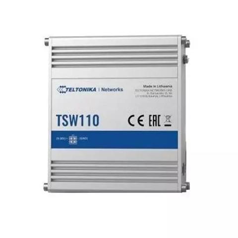 Teltonika TSW110 Unmanaged Gigabit Ethernet (10/100/1000) Power over Ethernet (PoE) Blue, Grey