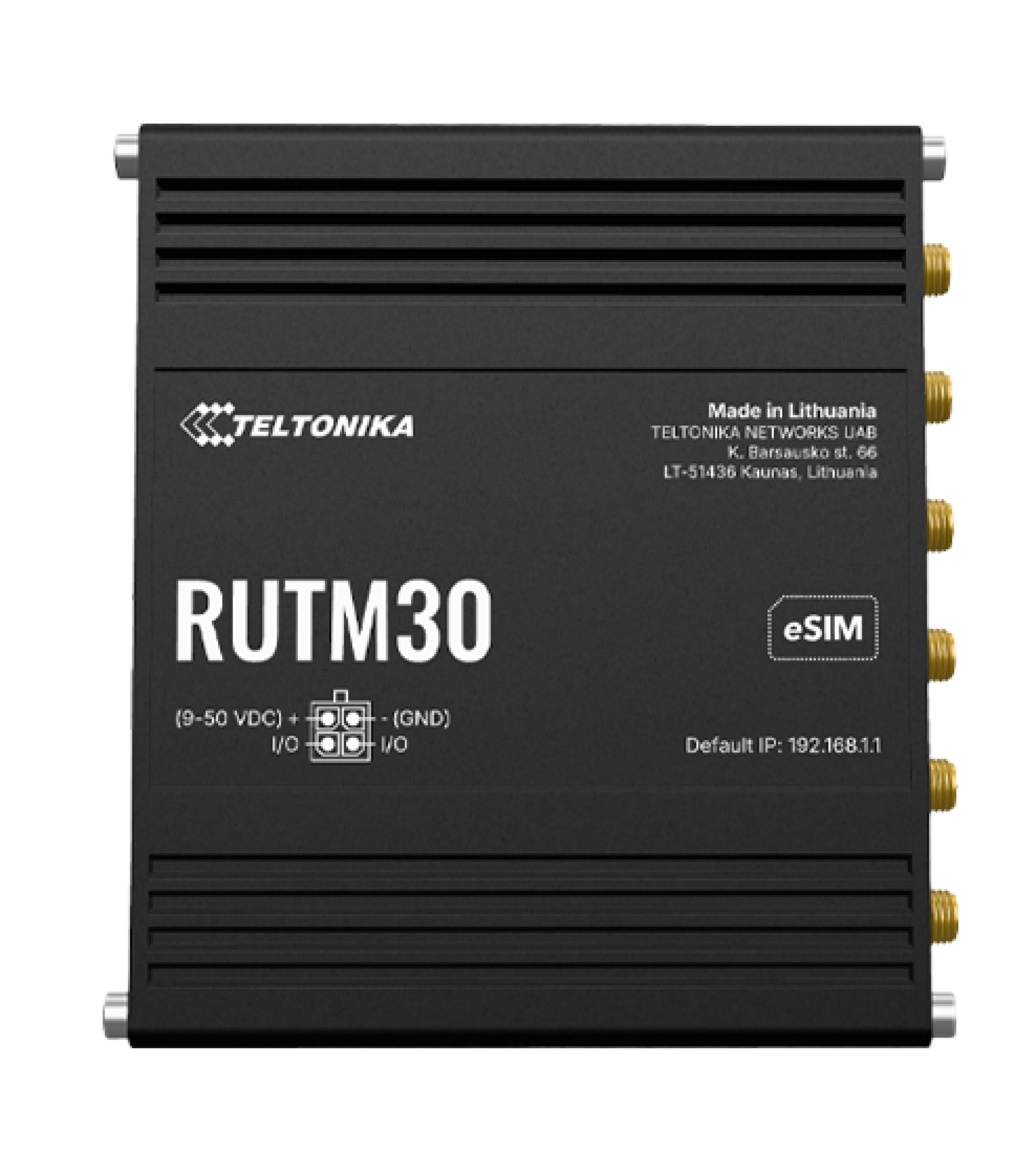 Teltonika RUTM30 wireless router Gigabit Ethernet Dual-band (2.4 GHz / 6 GHz) 5G Black