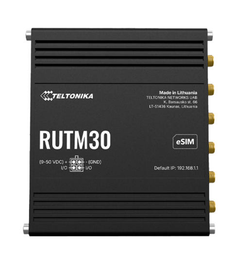 Teltonika RUTM30 wireless router Gigabit Ethernet Dual-band (2.4 GHz / 6 GHz) 5G Black