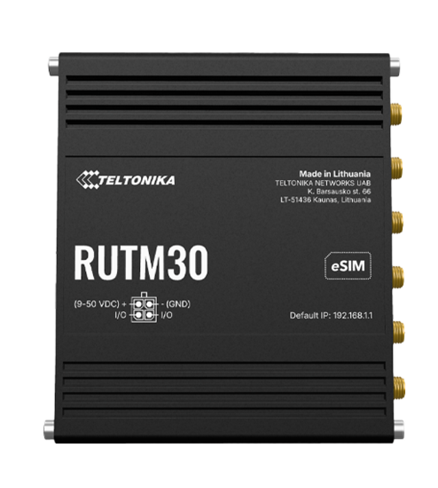 Teltonika RUTM30 wireless router Gigabit Ethernet Dual-band (2.4 GHz / 6 GHz) 5G Black