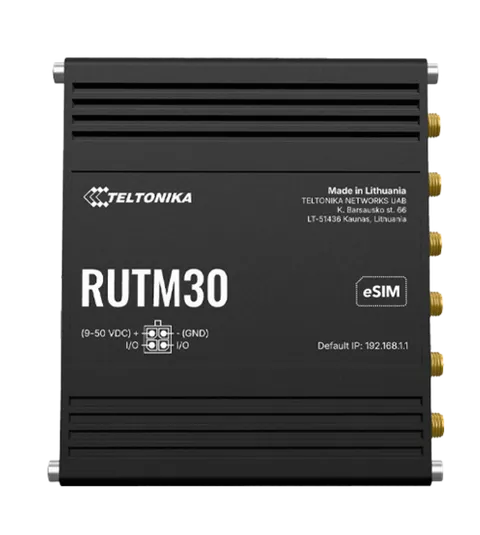 Teltonika RUTM30 wireless router Gigabit Ethernet Dual-band (2.4 GHz / 6 GHz) 5G Black