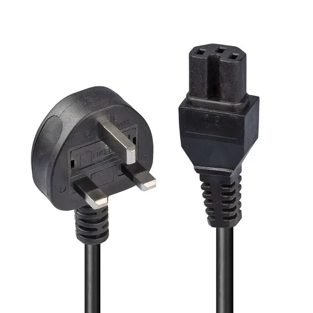 C15 IEC Socket 2M - Lead 3 Pin UK Plug