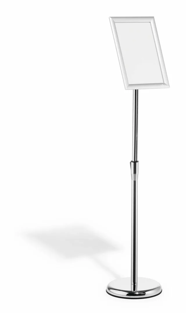 Durable 479823 Sign Holder/Information Stand A4 Aluminium Plastic Steel Silver