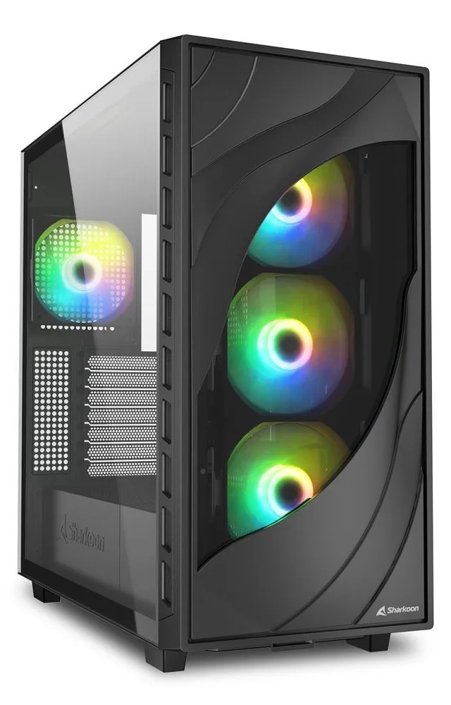 Sharkoon REBEL C80G RGB Midi Tower Black