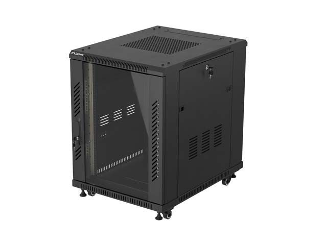 Lanberg FF01-6615-12BL rack cabinet 15U Freestanding rack Black