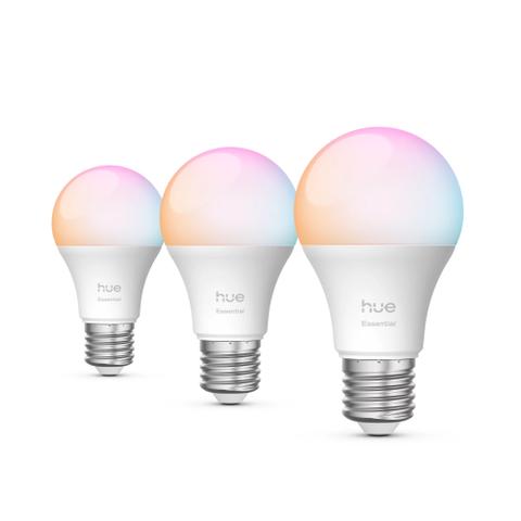 Philips Hue White and colour ambience Essential A60 – E27 smart bulb – 806 lm – 8W – 3-pack
