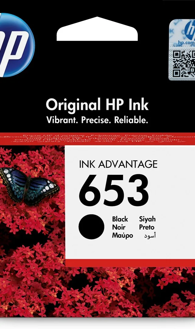 HP 653 Black Original Ink Advantage Cartridge