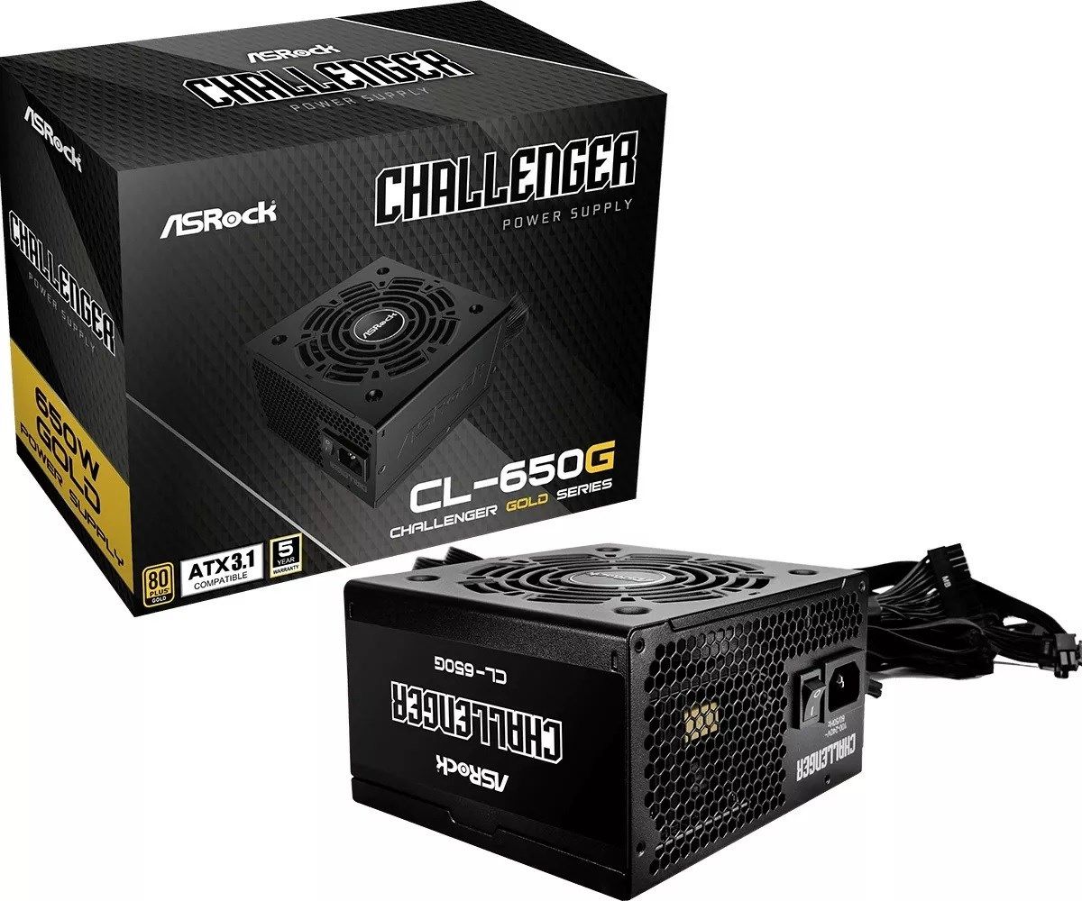Asrock CL-650G Challenger power supply unit 650 W 20+4 pin ATX ATX Black