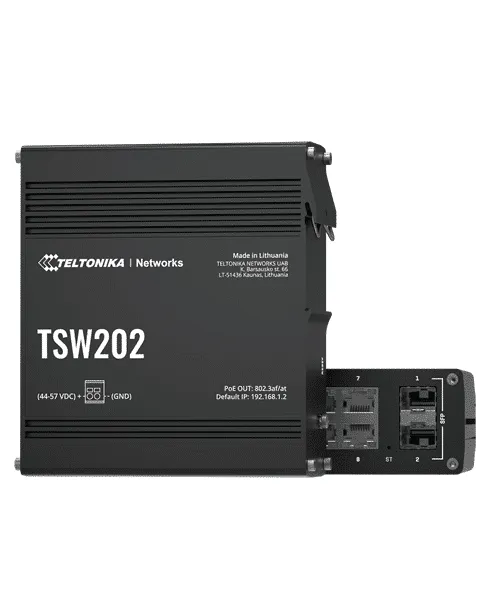 TSW202 - MANAGED - 8 X PORT POE+ SWITCH WITH 2 X SFP PORTS FOR FIBRE OPTIC COMMUNICATION