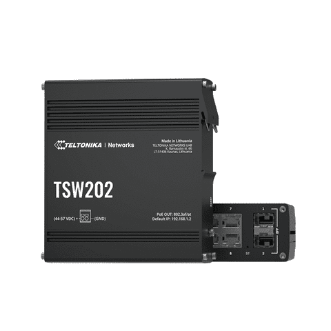 TSW202 - MANAGED - 8 X PORT POE+ SWITCH WITH 2 X SFP PORTS FOR FIBRE OPTIC COMMUNICATION