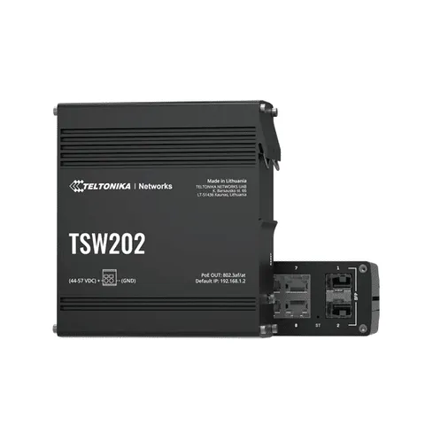 TSW202 - MANAGED - 8 X PORT POE+ SWITCH WITH 2 X SFP PORTS FOR FIBRE OPTIC COMMUNICATION