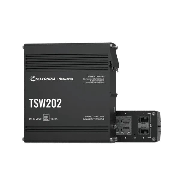 TSW202 - MANAGED - 8 X PORT POE+ SWITCH WITH 2 X SFP PORTS FOR FIBRE OPTIC COMMUNICATION
