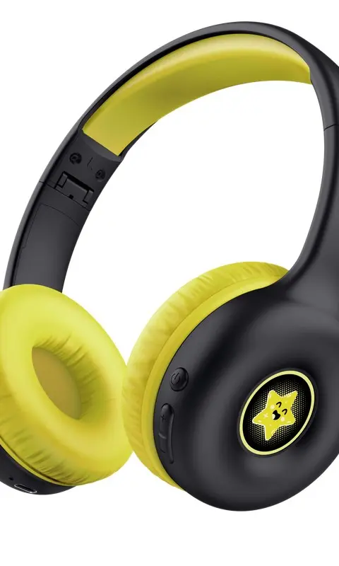 Trust Nouna Headset Wired & Wireless Head-band Calls/Music USB Type-C Bluetooth Black, Yellow
