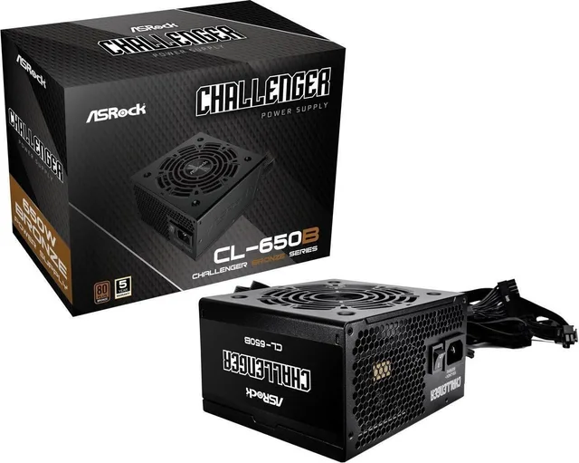 Asrock Challenger CL-650B power supply unit 650 W 20+4 pin ATX ATX Black