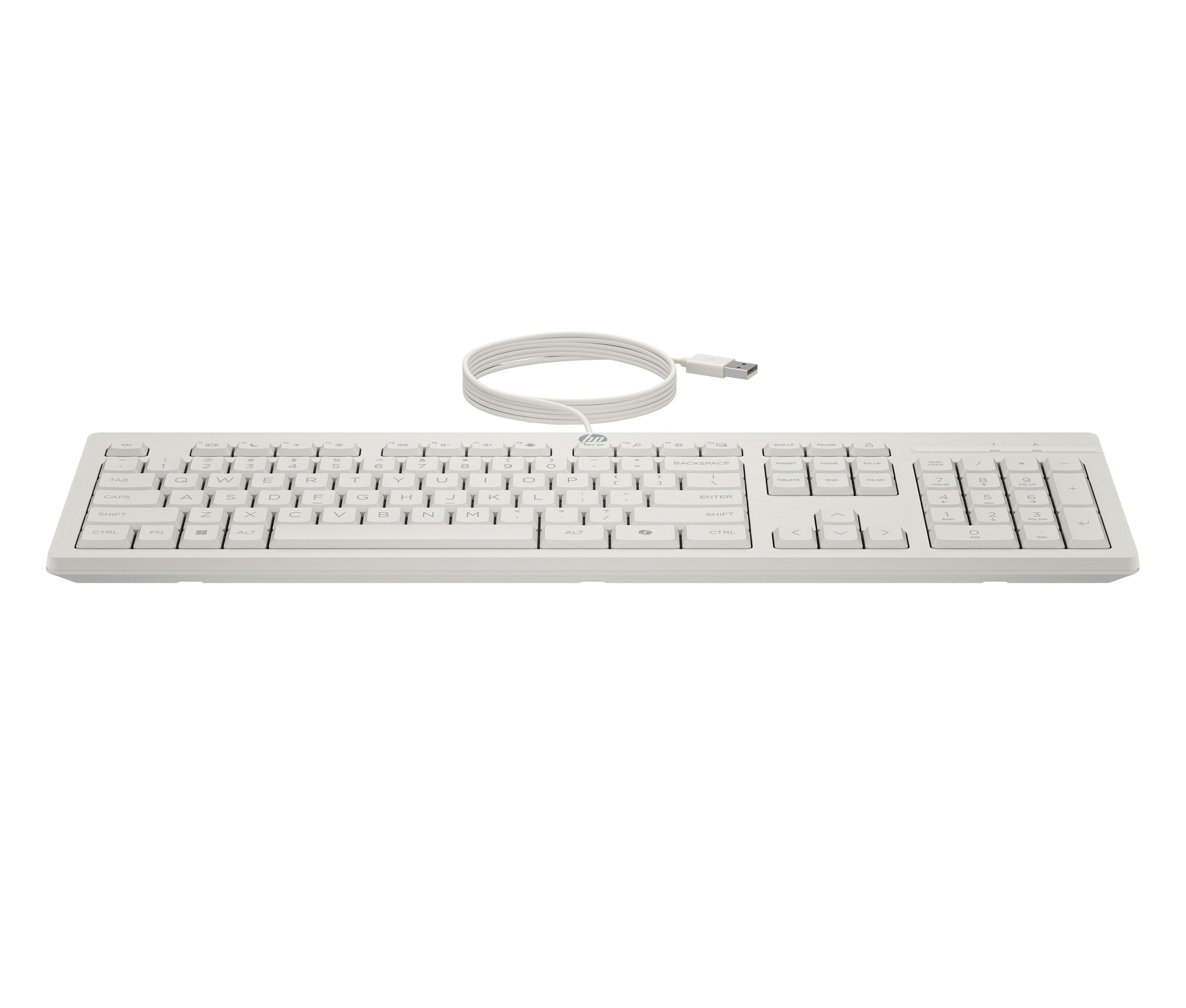 HP 225 Wired Mouse and KB G2 CWH Belgium - English localization AZERTY - Maus - AZERTY keyboard Mouse included Office USB White