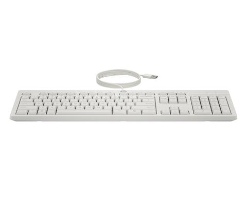 HP 225 Wired Mouse and KB G2 CWH Belgium - English localization AZERTY - Maus - AZERTY keyboard Mouse included Office USB White