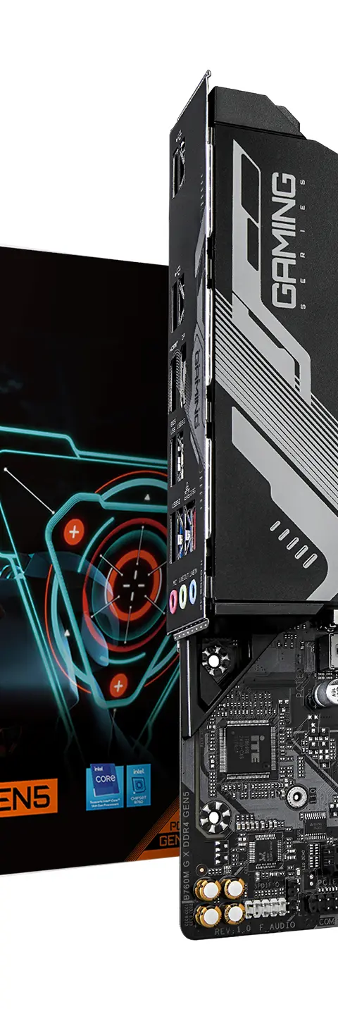 GIGABYTE B760M GAMING X DDR4 GEN5 Motherboard - Supports 14th Gen. Intel Core CPUs, 8+1+1 phases VRM, up to 3200MHz DDR4, 2xPCIe 4.0 M.2, 2.5 GbE LAN, USB 3.2 Gen 1