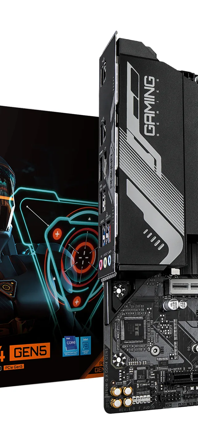 GIGABYTE B760M GAMING X DDR4 GEN5 Motherboard - Supports 14th Gen. Intel Core CPUs, 8+1+1 phases VRM, up to 3200MHz DDR4, 2xPCIe 4.0 M.2, 2.5 GbE LAN, USB 3.2 Gen 1