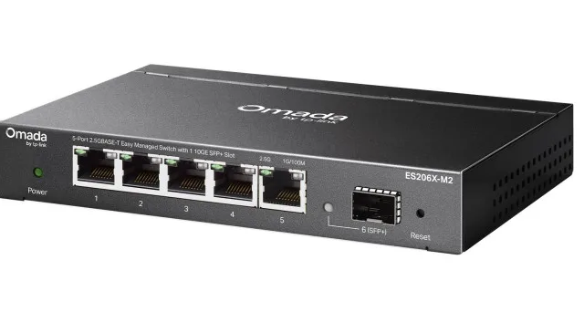 TP-Link Omada ES206X-M2 network switch Managed L2 2.5G Ethernet (100/1000/2500) Desktop/Wall-Mounting Black