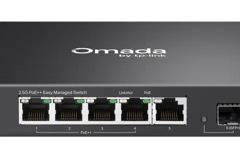 TP-Link ES206XPP-M2 network switch Managed L2 2.5G Ethernet (100/1000/2500) Power over Ethernet (PoE) Desktop/Wall-Mounting Black