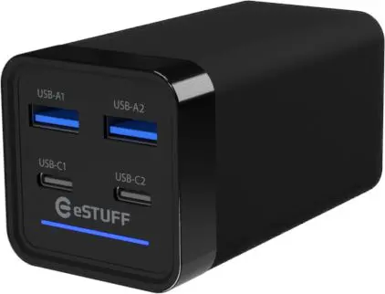 eSTUFF ES635200 mobile device charger Laptop Black AC Fast charging Indoor