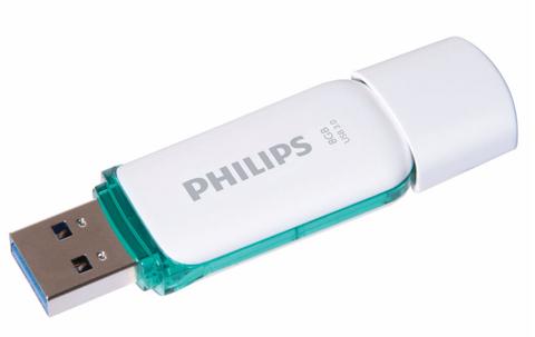 Philips FM08FD75B USB flash drive 8 GB USB Type-A 3.2 Gen 1 (3.1 Gen 1) Turquoise, White