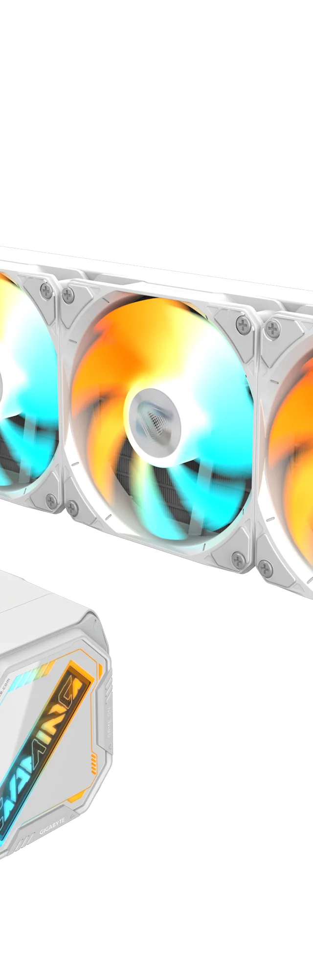 GIGABYTE GAMING 360 ICE Liquid CPU Cooler- 3x120mm ARGB Fans, slide-in interlocking mechanism, DAISY-CHAIN, Intel LGA 1851 and AMD AM5 Compatible